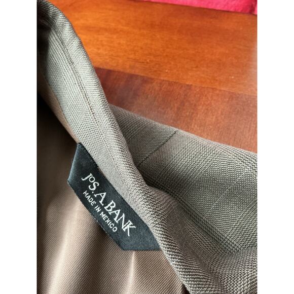 Jos A Bank Suit 58R Mens Plaid Brown 2 Button Traveler Business Blend Pant 52X29 - Picture 3 of 16
